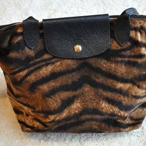 LONGCHAMP Tiger Print Le Pliage Tote
